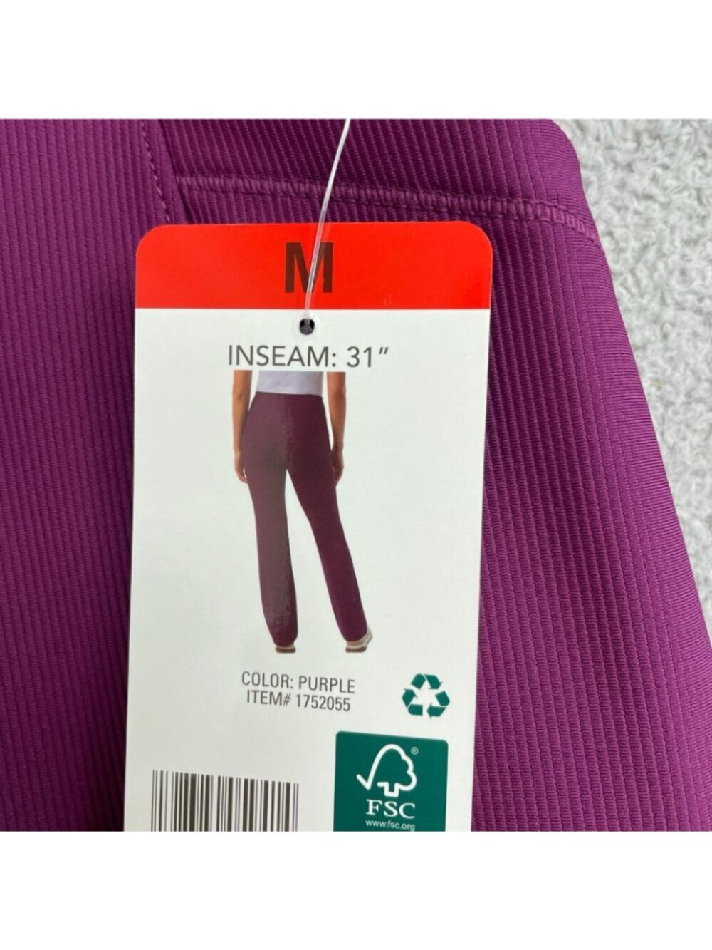 NWT 32 Degrees Cool Women's M Active Flare Pants Purple High Waist Pockets P0670 - Picture 12 of 15